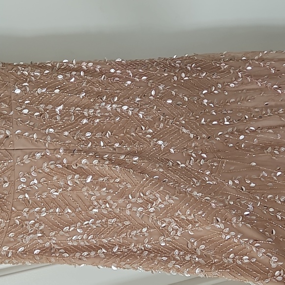 Mac DuggalEmbellished Flutter Sleeve Gown - Picture 8 of 11